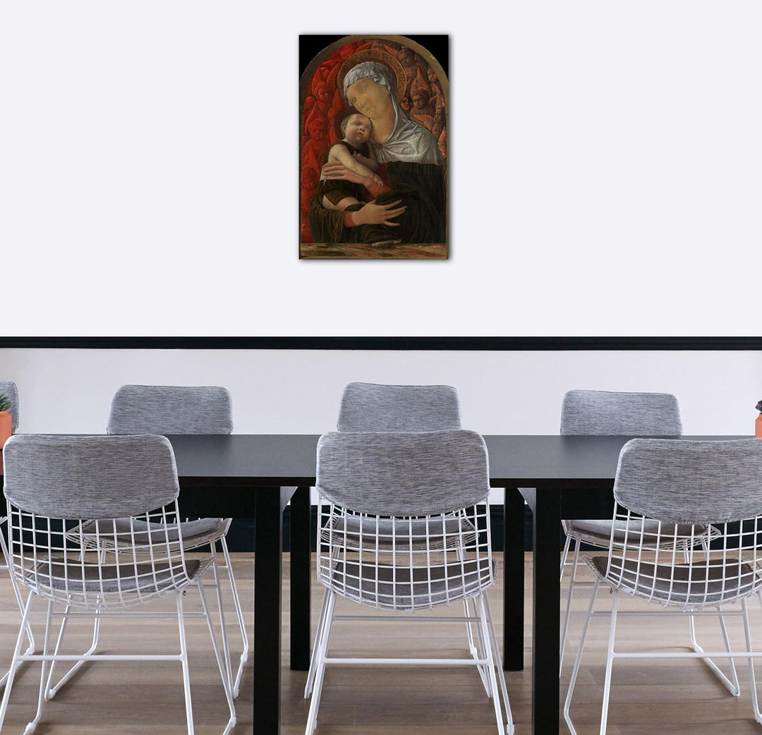 Leinwand (60x80cm): Andrea Mantegna - Madonna und Kind mit Seraphim und Cherubi 60x80 cm, 60x80 cm