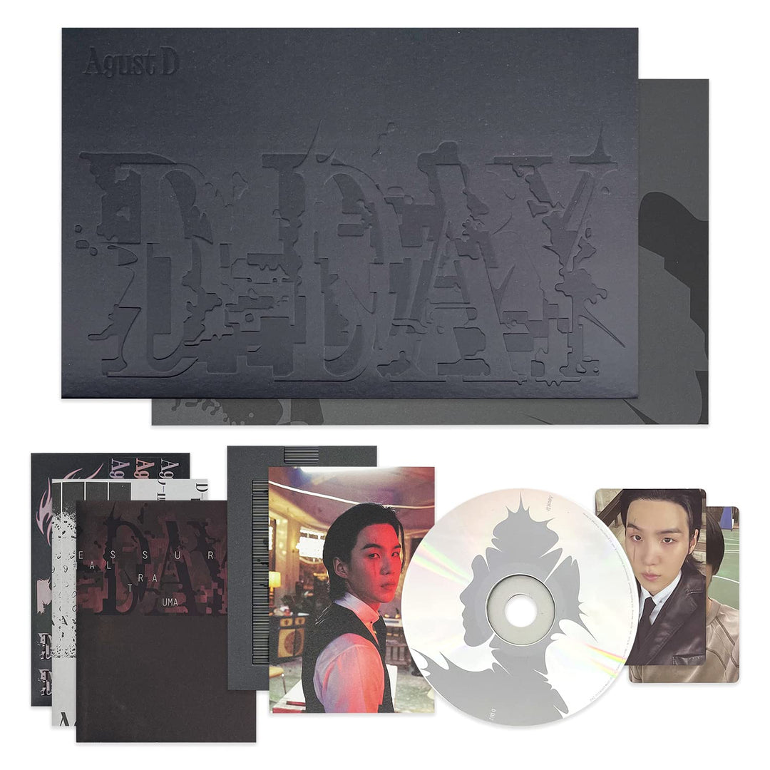 Agust D(SUGA) of BTS - [D - DAY] (VERSION 01) Photo Book + Lyric Book + CD + Post Card + Poster + Ph