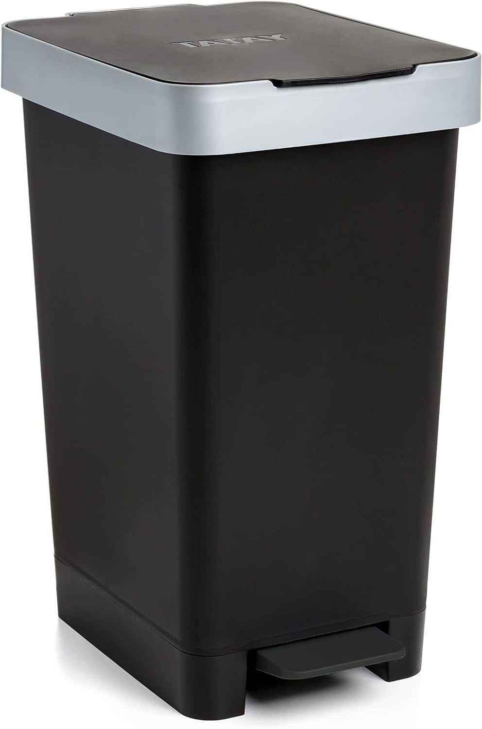 TATAY Mülleimer Küche Smart, 25L Fassungsvermögen, Einziehbares Pedal, Polypropylen, BPA-frei, 30L M
