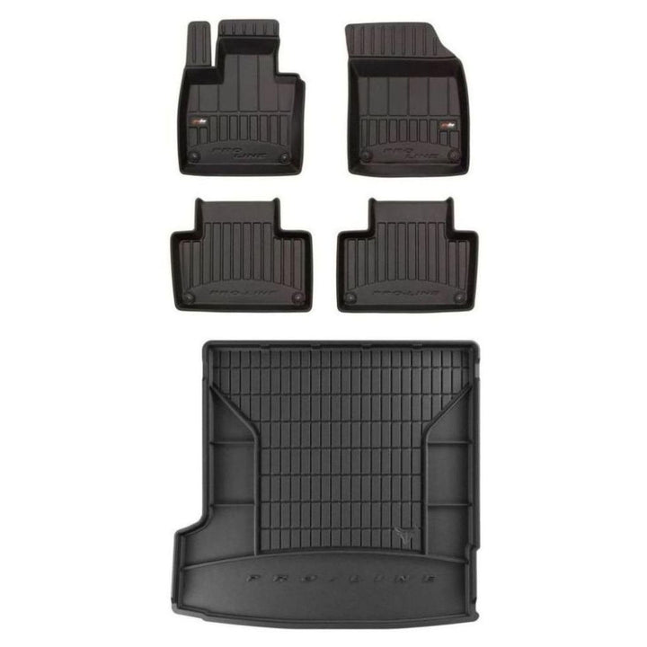 MOTOS Satz Gummifussmatten und Kofferraummatten passend für Volvo XC90 II ab 2014 7 Fahrgäste, 3. Si
