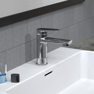 SCHÜTTE 33410 LIVERPOOL Waschtischarmatur in edlem chrom-glänzend Design, Wasserhahn für Ihr Bad mit