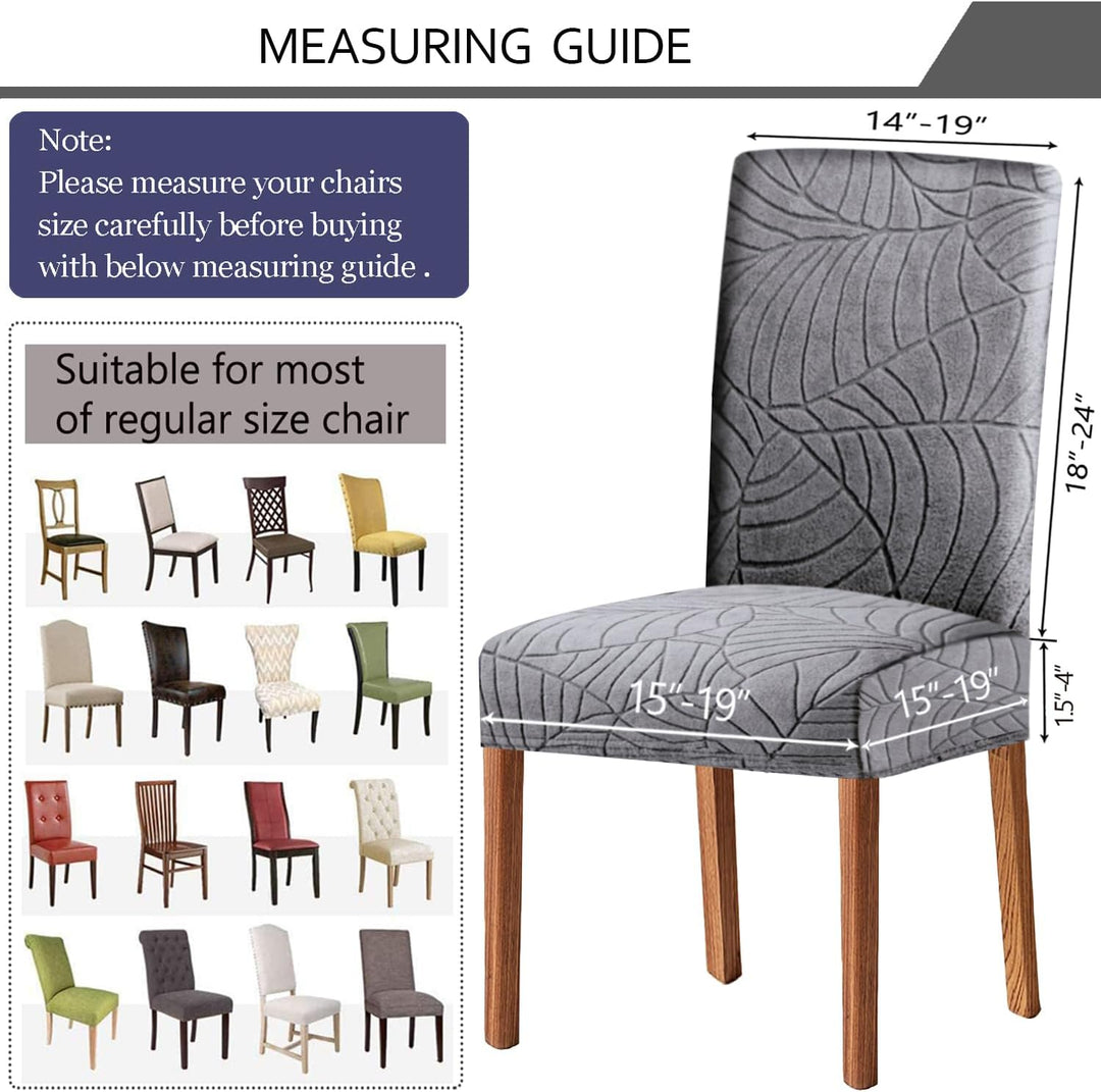SHENGYIJING Stretch Set of 2 or 4 or 6 Waterproof Dining Chair Covers for Dining Room, Removable and