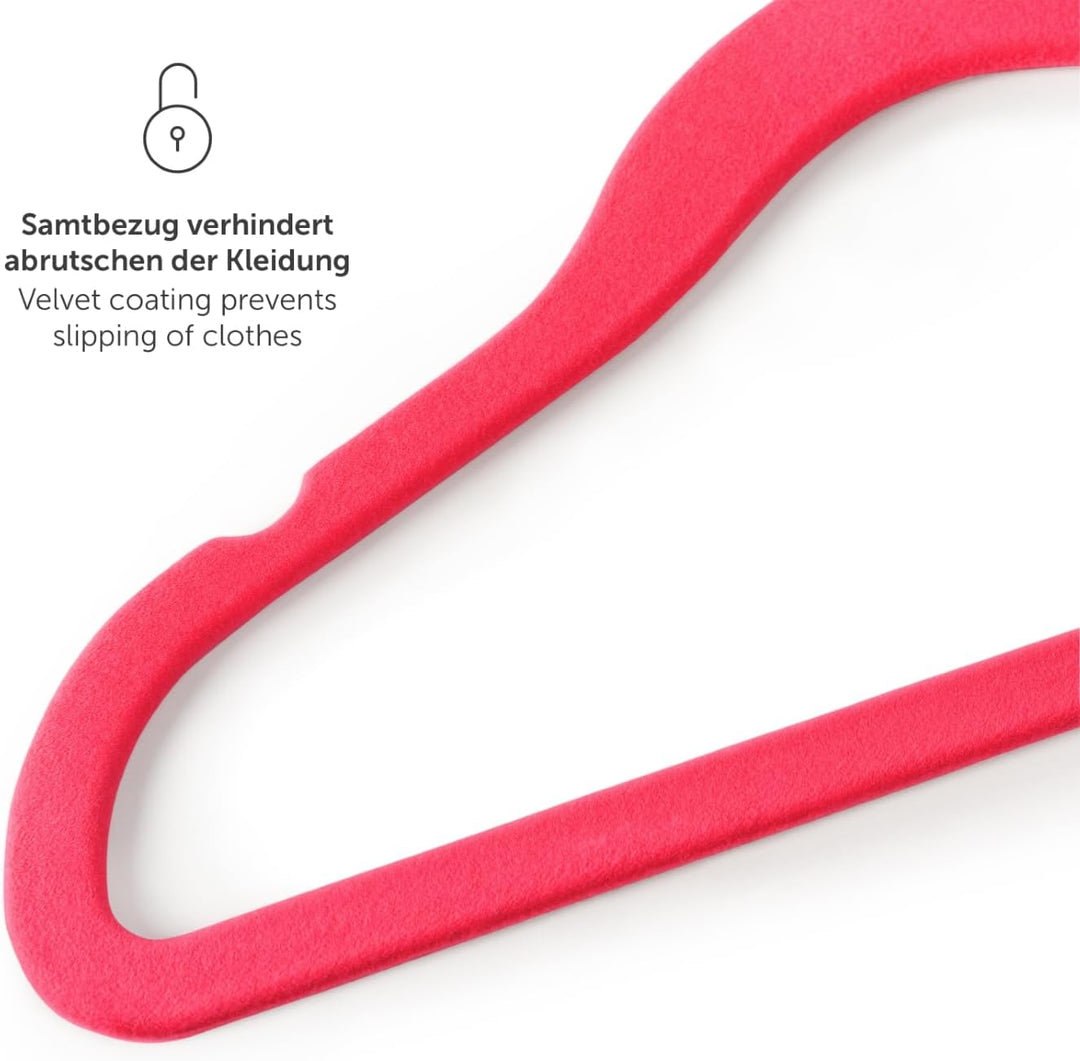 Laleni Kleiderbügel für Kinder, 30 Stück, platzsparende dreieckige Kleiderbügel mit Samt-Finish, rut