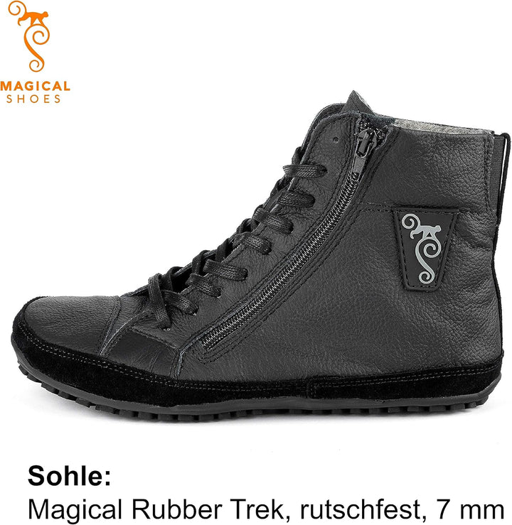 Magical Shoes Barfussschuhe gefüttert für Damen &amp; Herren, Schnürstiefel, Stiefel Winter, minimalisti
