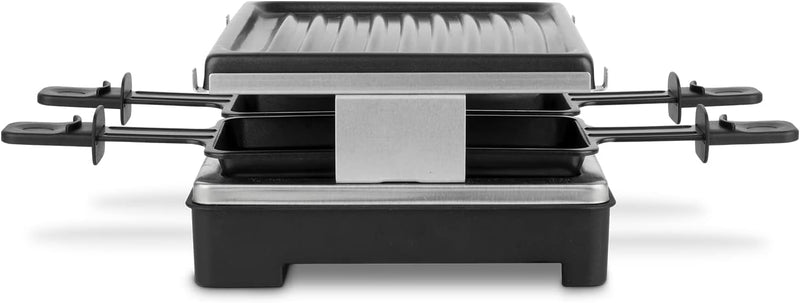 Wëasy Raclette- & Grill für 4 Personen LUGA40, abnehmbare Grillplatte, leicht zu reinigen, 4 Pfannen