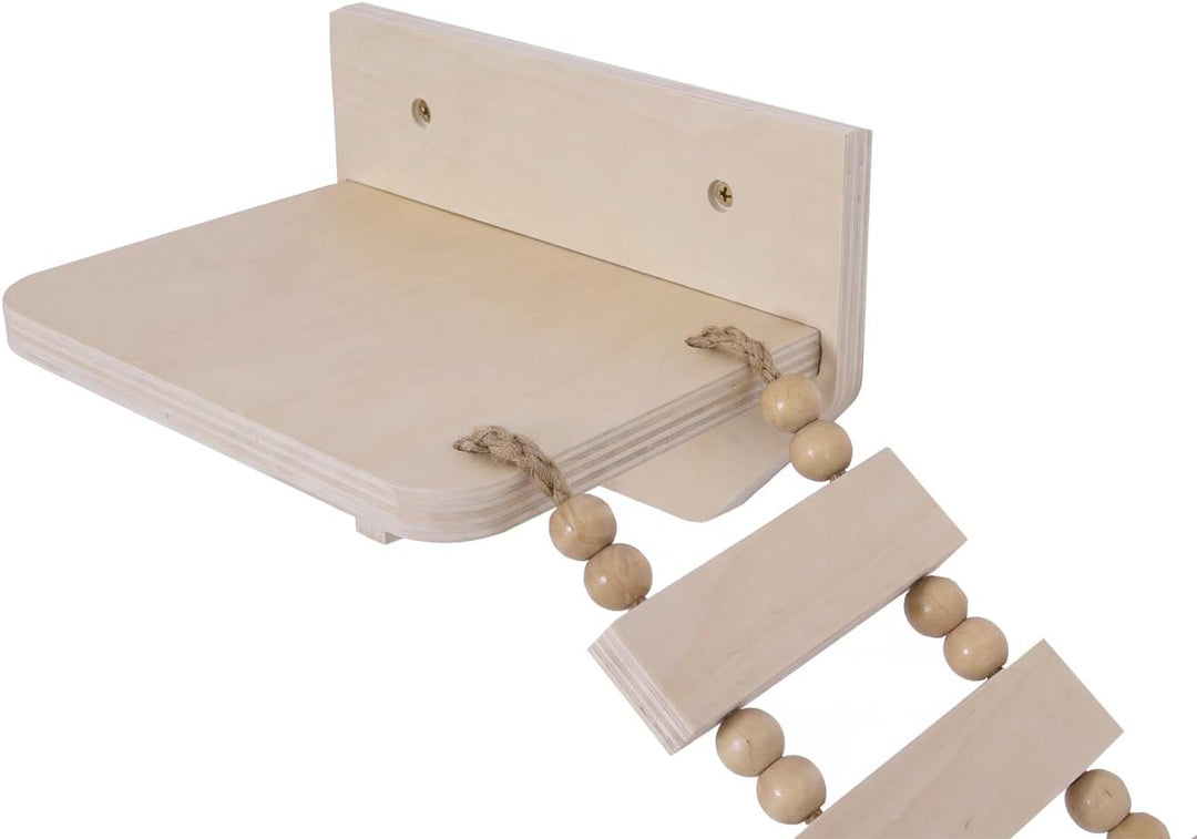 Mendler Kletterbrücke HWC-Q56 - Natur | Katzenleiter, Katzentreppe, Hängebrücke, Katzenbrücke, Platt