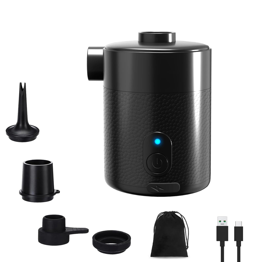 Mojimdo Mini Elektrische Luftpumpe Akku 4000 mAh – Tragbare Pumpe, 5000 Pa, 450 L/Min, Kabellos, 2-i