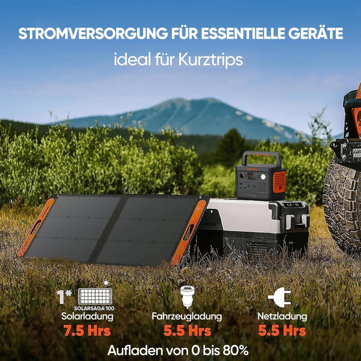 Jackery Faltbares Solarpanel SolarSaga 100, Solarmodul für Jackery Explorer 500/1000 V2/2000 Pro - 1