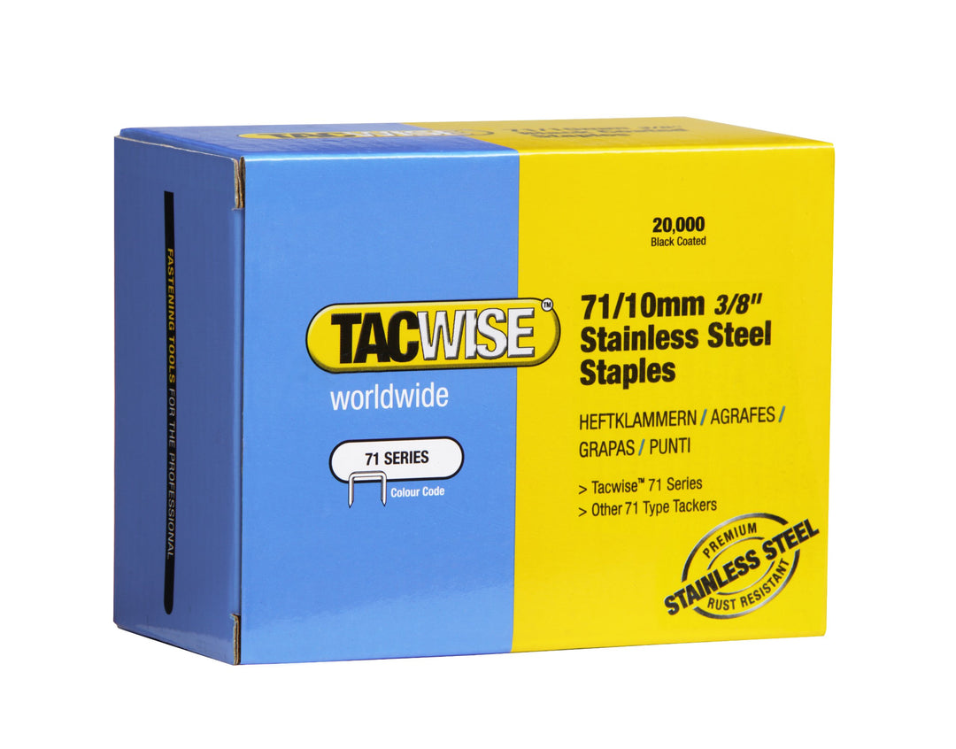 Tacwise 0375 Edelstahlklammern (71/10mm,20.000 Stück pro Verpackung)