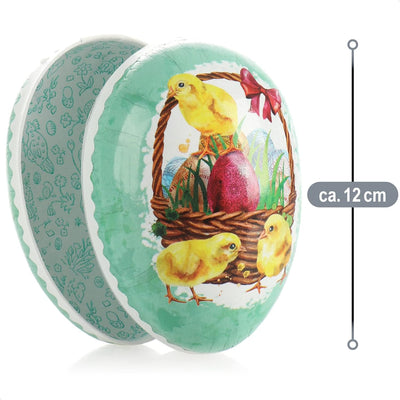com-four® 3X Osterei zum Befüllen - Fülleier für Ostern - Osterei mit süssen Oster-Motiven - Osterde