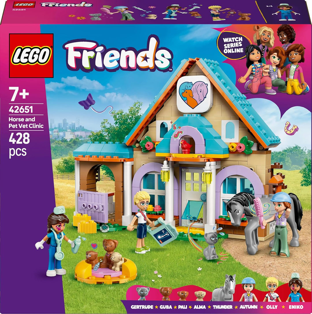 LEGO Friends Tierarztpraxis für Pferde und Haustiere, BAU- und Spielset für fantasievolle Rollenspie