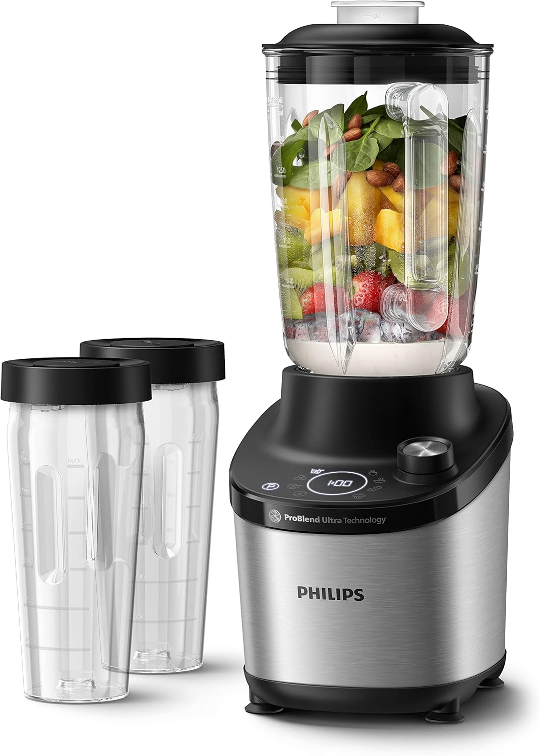 Philips Standmixer 7000 Series - 1500 Watt, 2 Liter, ProBlend Ultra Technologie, Schnellauswahlprogr