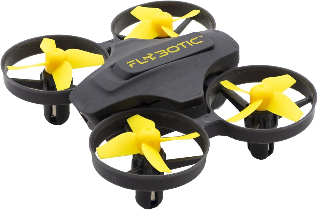 FLYBOTIC - Ferngesteuerte Drohne Tech Drone - Infrarot - Gelb - 8 cm