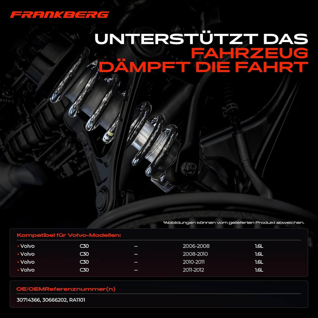Frankberg 2x Federn Fahrwerksfeder Vorderachse Kompatibel mit C30 1.6L Schrägheck 2006-2012 Replace#