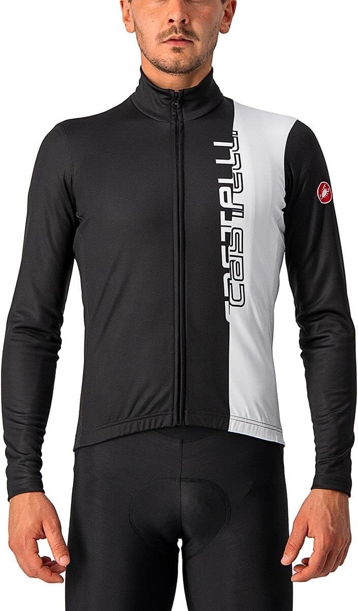 CASTELLI Herren Traguardo Jersey Fz Sweatshirt XS Hellschwarz/Weiss, XS Hellschwarz/Weiss