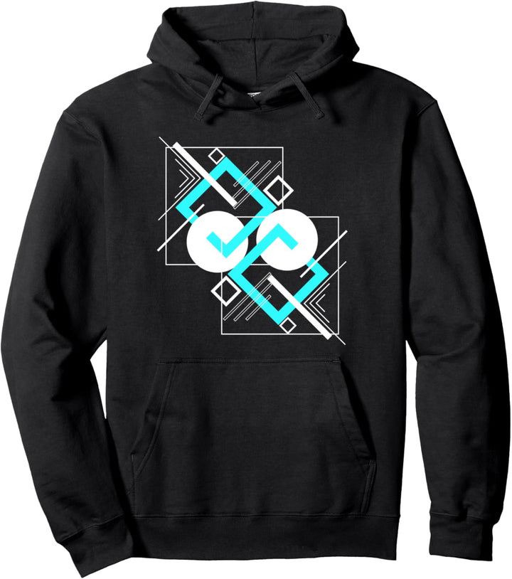 Abstrakte Kunst / Geometrisches Kunstwerk auf einem Pullover Hoodie