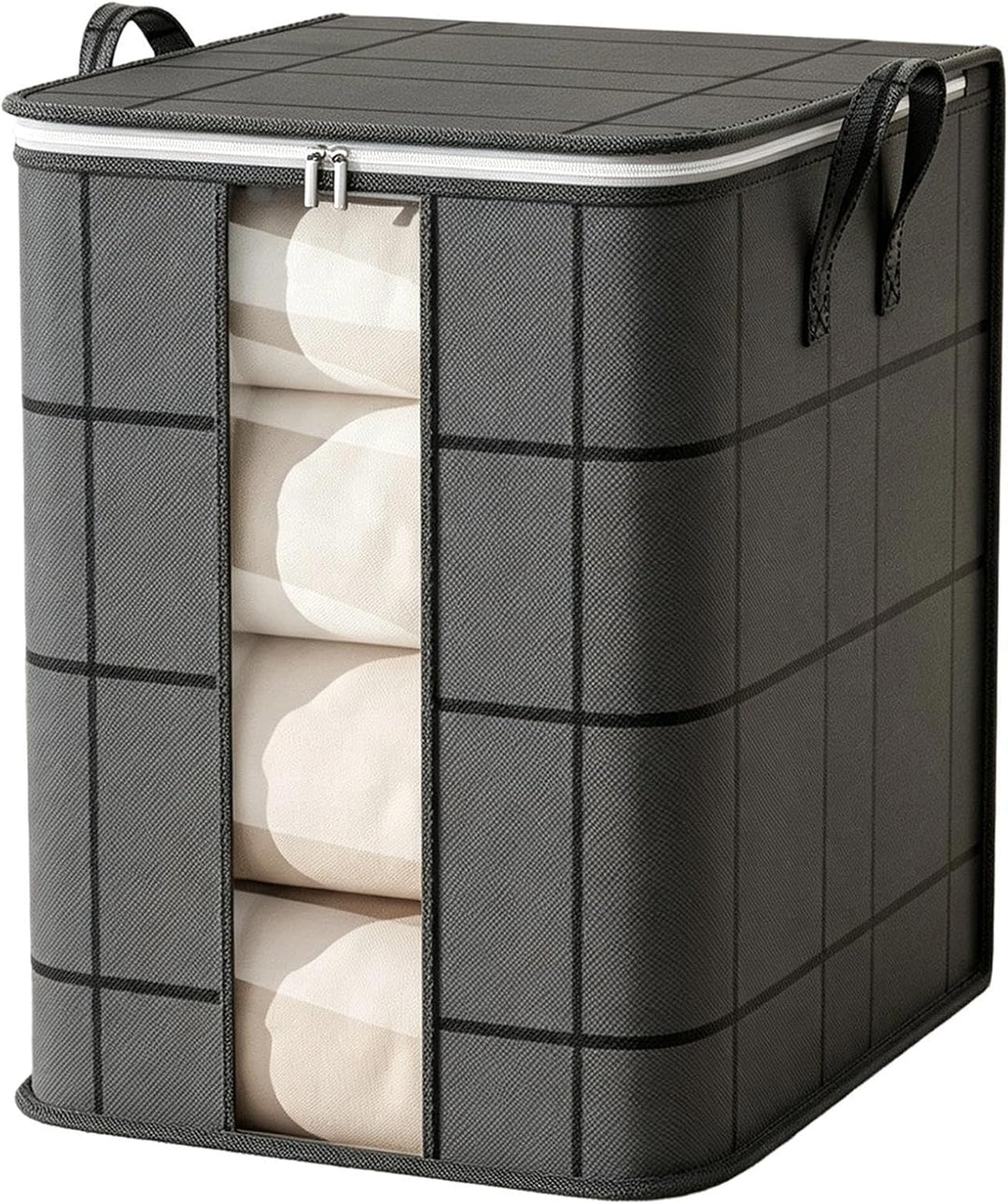 Spacious Moving Storage Bag - Zippered Foldable Closet Organizer Box Extra large, Extra large