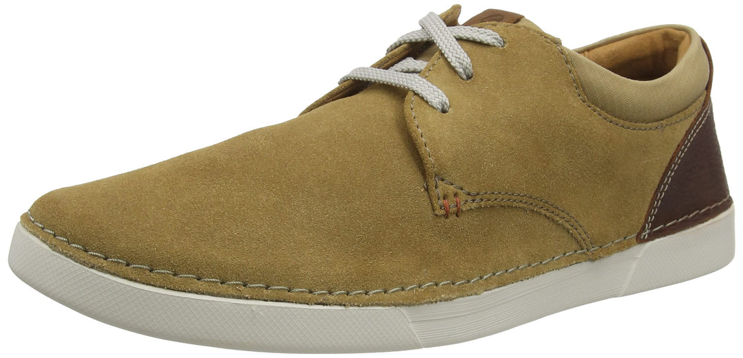 Clarks Herren Gereld Lace Sneaker 39.5 EU Dunkler Sand Wildleder, 39.5 EU Dunkler Sand Wildleder