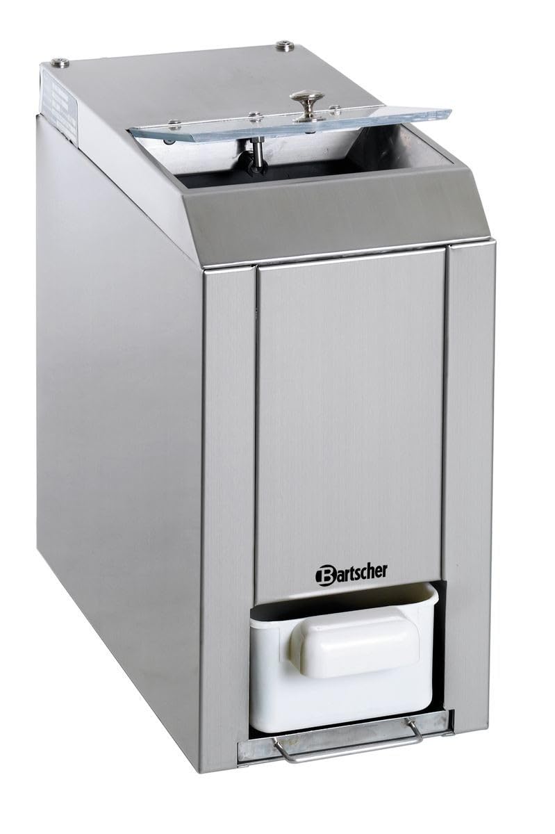 Bartscher 135012 Edelstahl Eiscrasher, Fassungsvermögen 1kg, Auffangbehälter herausnehmbar,