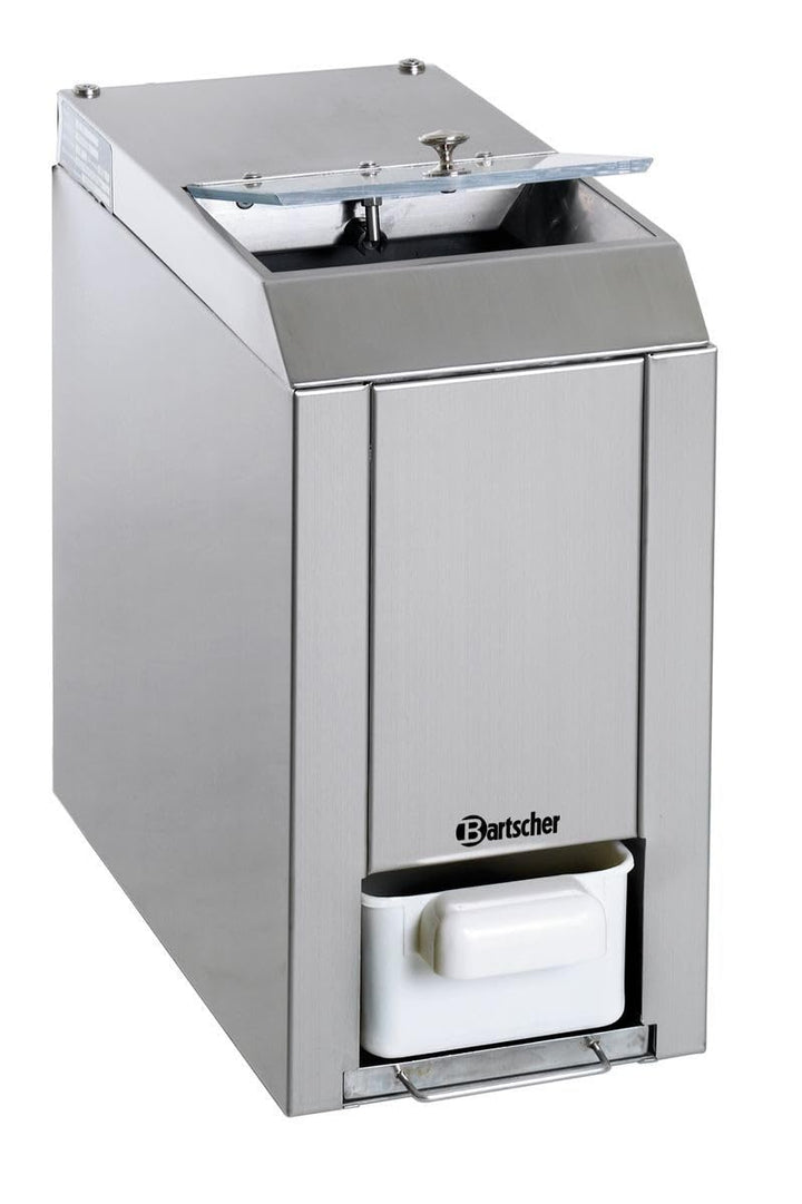 Bartscher 135012 Edelstahl Eiscrasher, Fassungsvermögen 1kg, Auffangbehälter herausnehmbar,