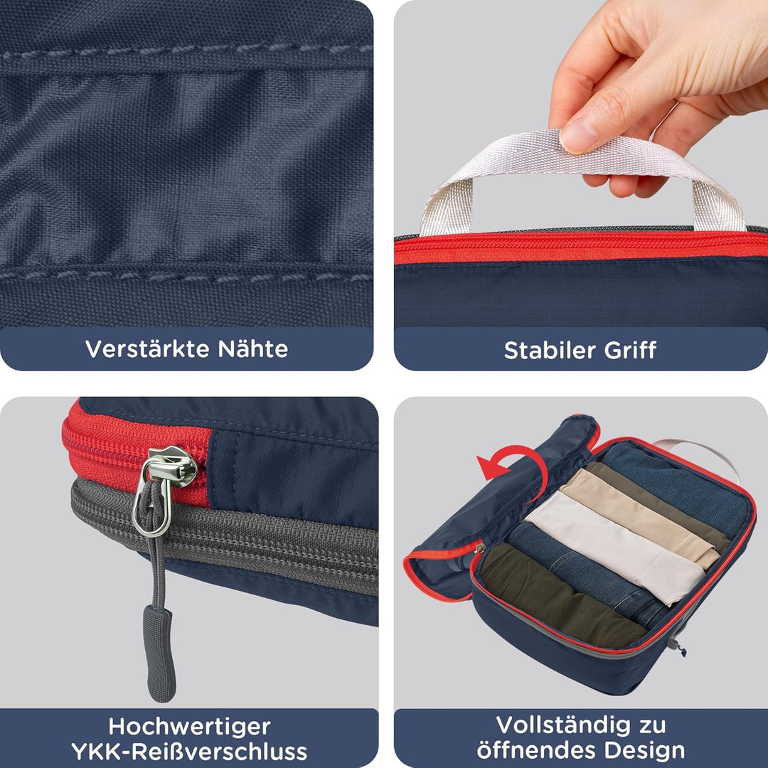 Cipway Kompression Koffer Organizer Set für Rucksack ，Ultraleichte Packtaschen Compression Packing C