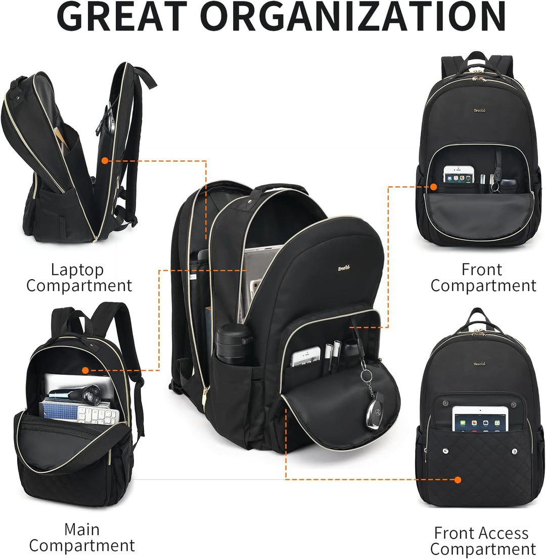 Rucksack Laptop Damen 15,6",Schulrucksack Mädchen Teenager Schultasche Frauen für Universität Studiu