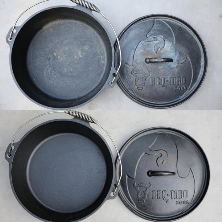 BBQ-Toro DOPFHELD - Das Dutch Oven Einbrenn- &amp; Pflegeöl | 2x 250 ml | Öl für Pflege von Gusseisen Gr