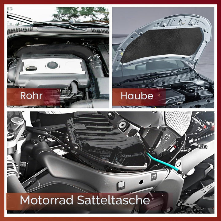 Selbstklebende Aluminium-Hitzeschutzmatte, 30 x 100 cm – Hitzeschutzfolie reflektiert 95% der Strahl