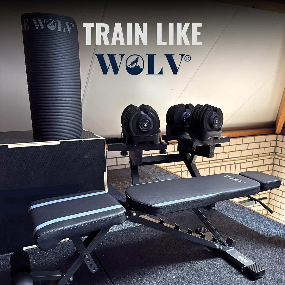 WOLV Yogamatte 15mm Extra Dick - Rutschfeste Fitnessmatte aus NBR, Komfortabel & Gelenkschonend - Tr
