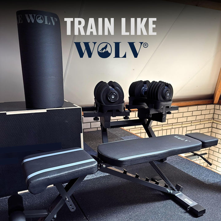 WOLV Yogamatte 15mm Extra Dick - Rutschfeste Fitnessmatte aus NBR, Komfortabel & Gelenkschonend - Tr