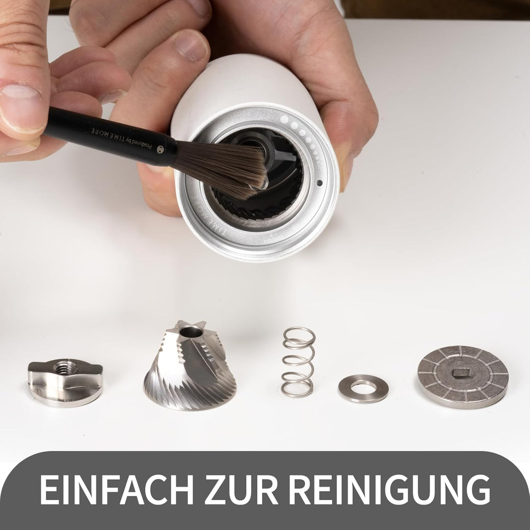TIMEMORE Kaffeemühle manuell Edelstahl konische Grar handkaffeemühle mit faltbarem, Kastanie C3S PRO
