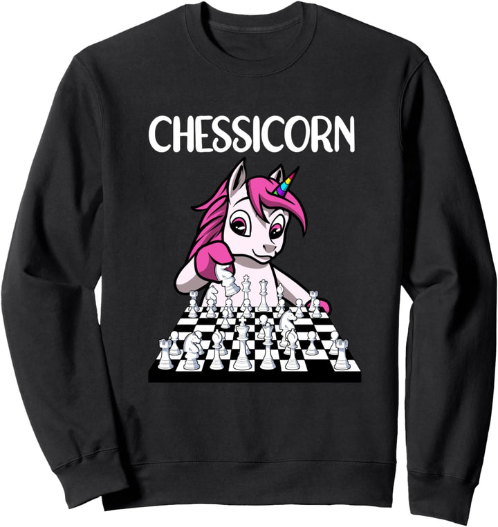 Schachspieler Schachfigur Schachbrett - Chessicorn Schach Sweatshirt