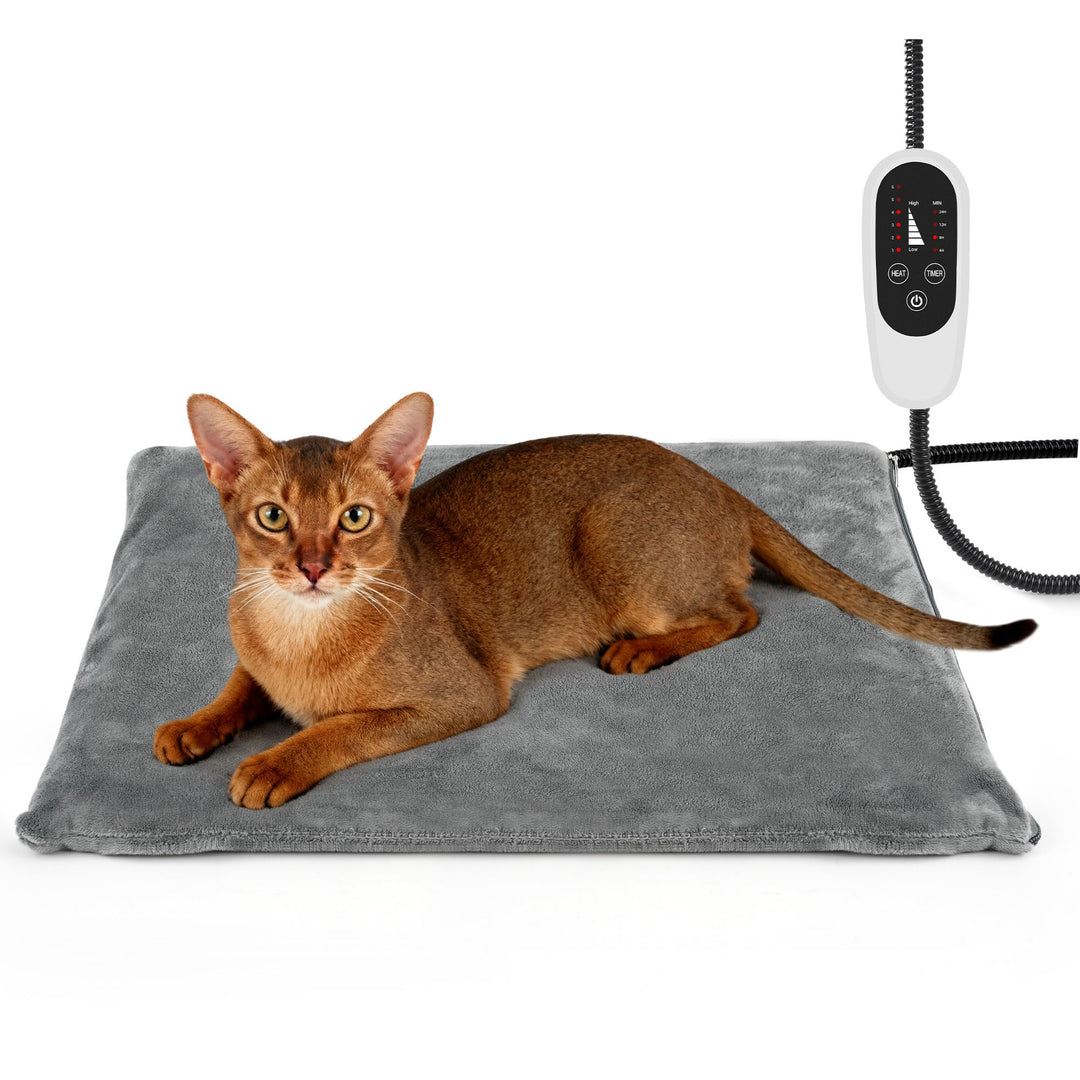NICREW Haustier Heizkissen für Katze Hund 40x45 cm, Temperatur&amp; Timing Einstellbar Elektrisches Heiz