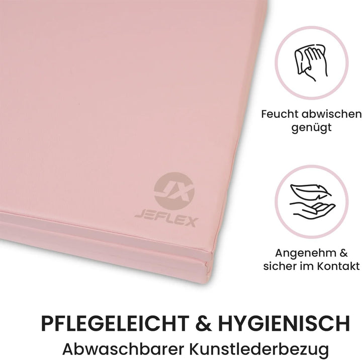 Jeflex - klappbare Weichbodenmatte & Turnmatte 180 x 60 x 6 cm MADE IN GERMANY/Gymnastikmatte tragba