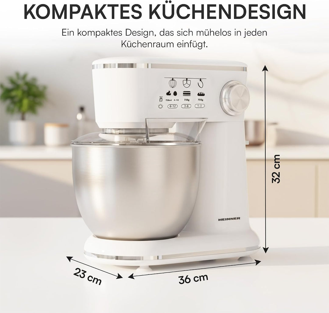 HPM-1000WHCH Stand Mixer – Planetary Mixing System, 1000W Power, 5L Stainless Steel Bowl, 10 Speed S