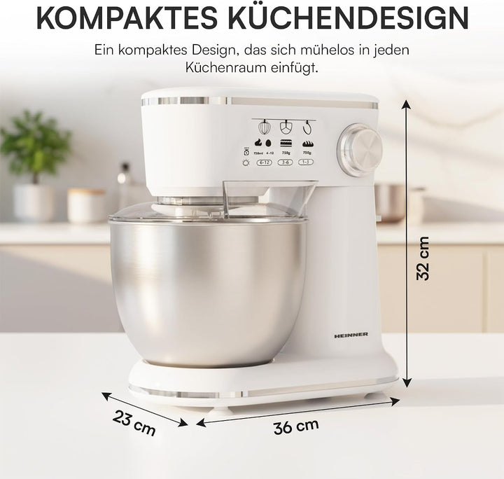 HPM-1000WHCH Stand Mixer – Planetary Mixing System, 1000W Power, 5L Stainless Steel Bowl, 10 Speed S