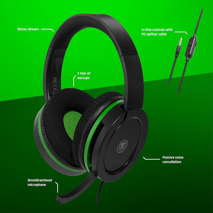 snakebyte Xbox One HEADSET X PRO - Stereo Gaming Headset mit Mikrofon für die XBOX One / XBOX One X,