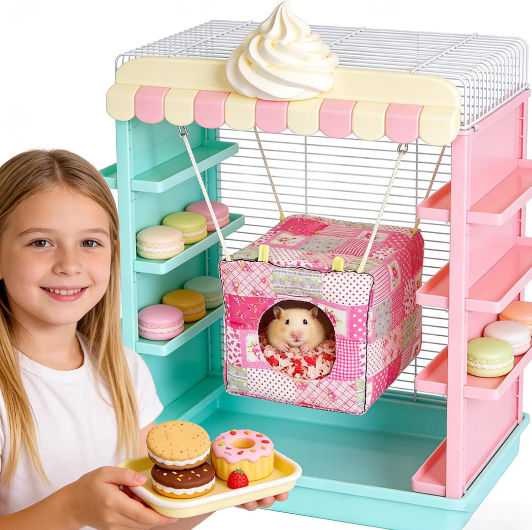 Hängematte für Kleintiere Frettchen Ratte Meerschweinchen Hamster Chinchilla, Luxus Hängematte, Klei