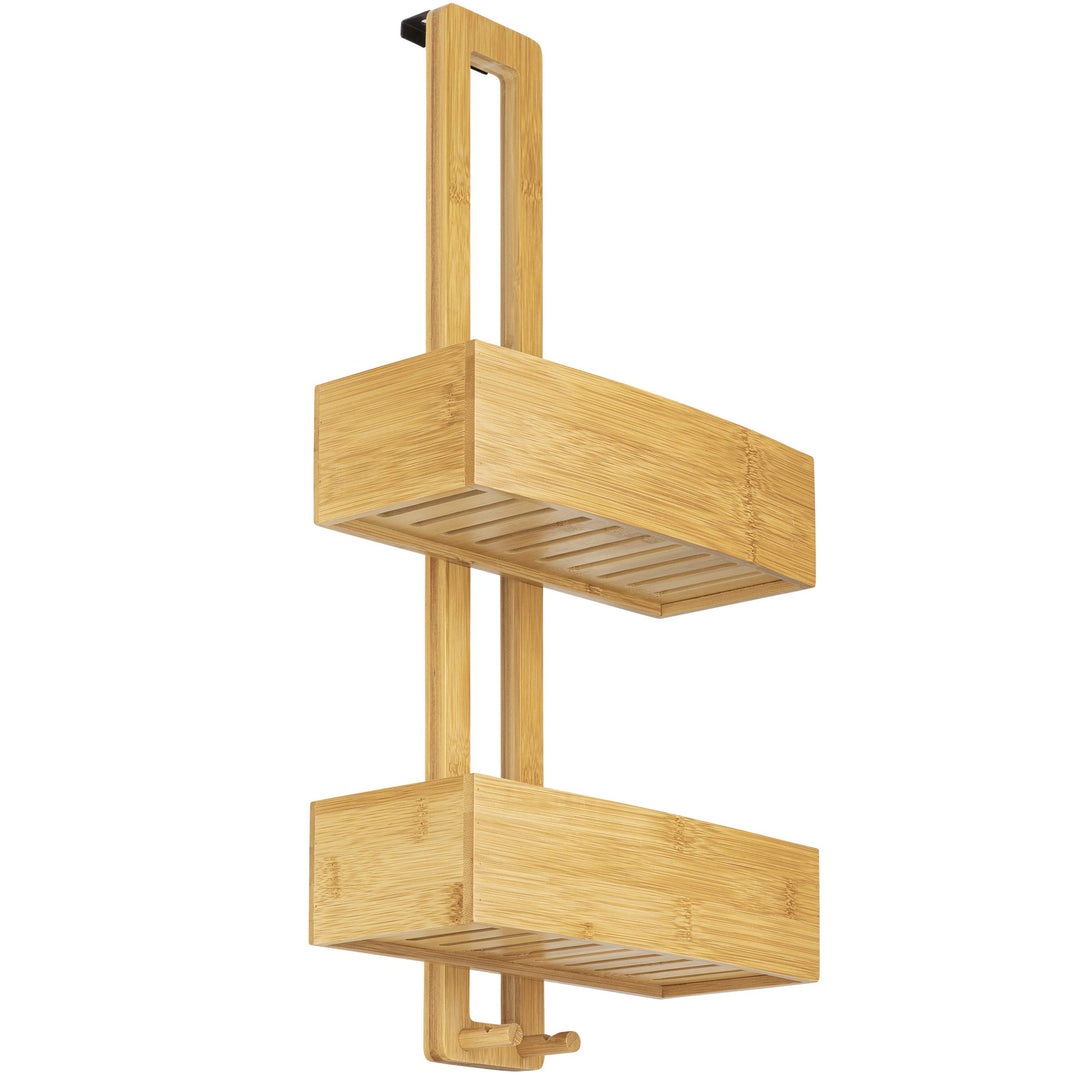 ONVAYA® Duschregal ohne Bohren | aus Bambus | Badregal zum Hängen | Duschablage aus Holz | Hängerega