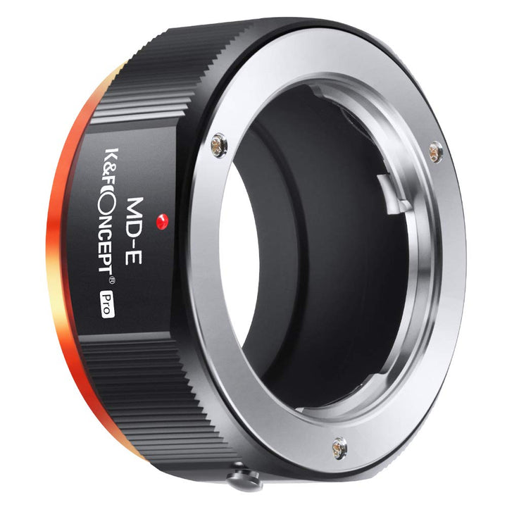 K&F Concept M15105 MD-NEX Hochpräziser Kupfer-Bajonett Objektivadapter, für MD Objektiv auf Sony NEX