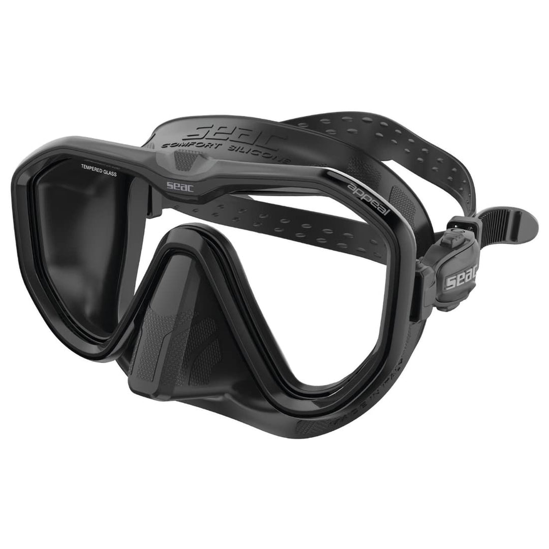 Seac Unisex-Adult Appeal Italien hergestellte Einglas-Tauchmaske mit Einer 3D-Schnalle direkt am Mas