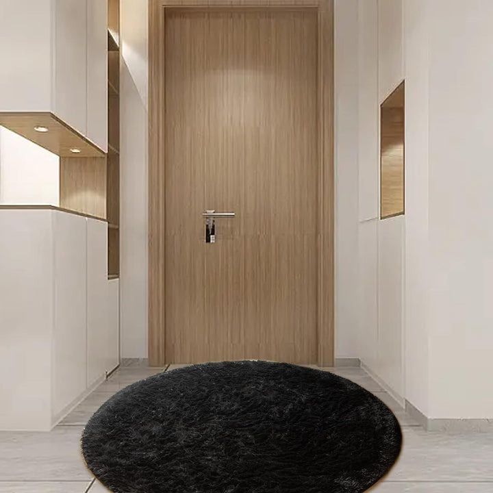CHOSHOME Runden Teppiche Rund 150CM Weich Gross rutschfest Waschbar Teppich Wohnzimmer Hochflor Tepp