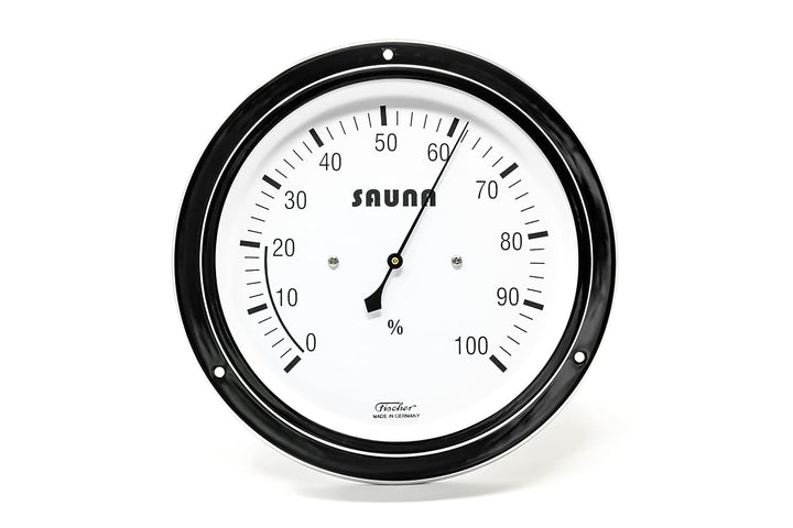 Fischer 4036-47 - synthetisches Sauna-Hygrometer - 155mm Sauna-Luftfeuchtigkeitsmesser aus Messing -