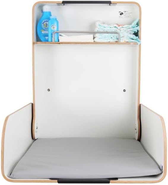 Wickeltisch Pamplona Anthrazit/Timkid Kawaform midi- klappbar als Wandwickeltisch, Formholz, inkl. W