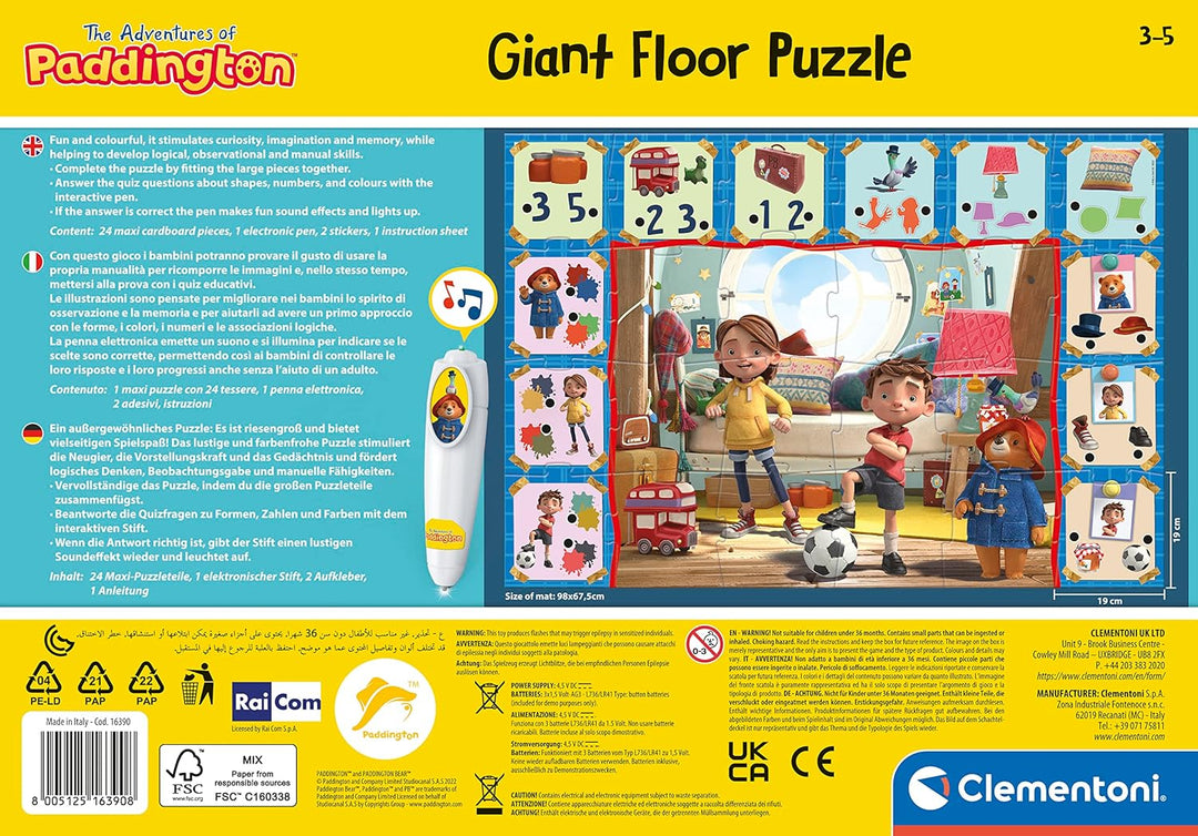 Clementoni 61889 Montessori Zahlen Lernspielzeug für Kinder ab 4 Jahren Paddington, Paddington