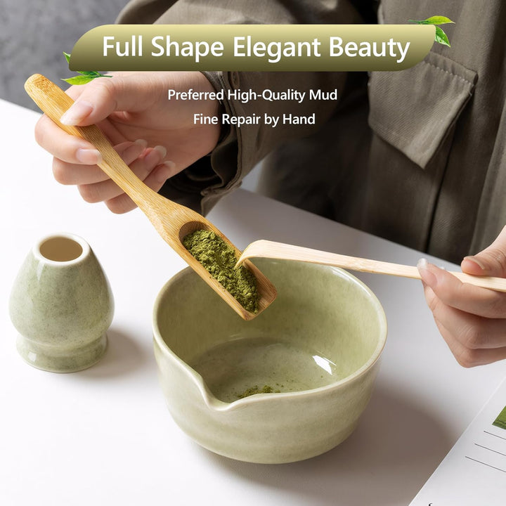 TOPCHANCES 6 Stück Matcha-Set,Matcha Besen Set,Matcha Schale Tee Set für die Zubereitung von Milchka