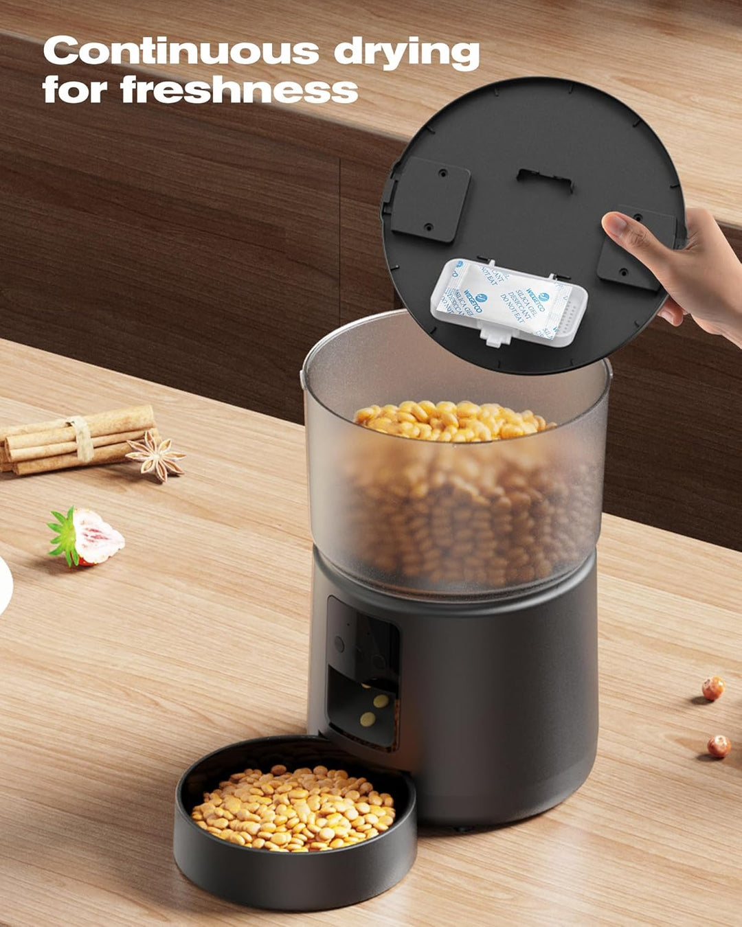 Futterautomat Katze APP: 2.4G/5G WiFi Futterautomat Hund - Automatische Futterstation Katzen - Futte