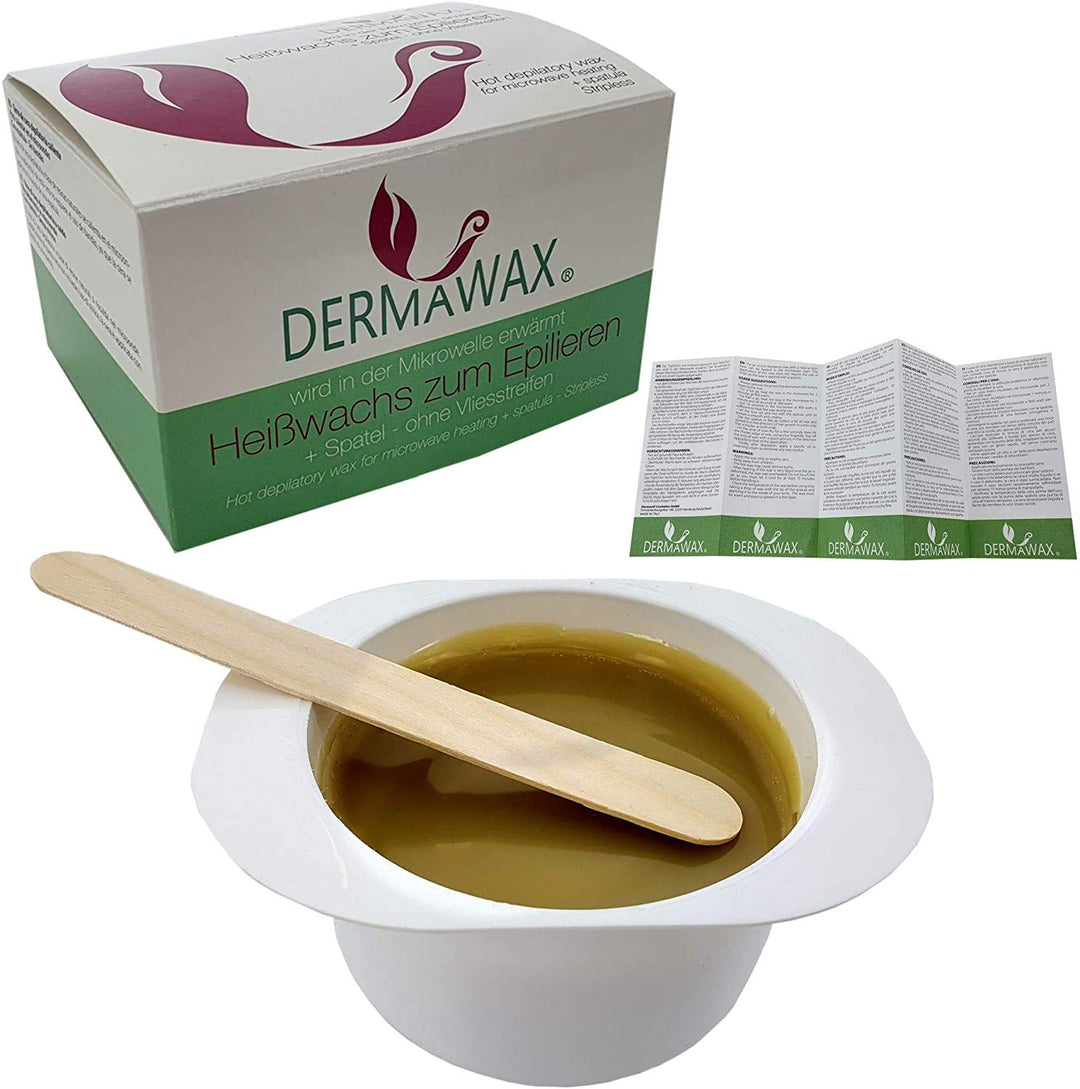 Dermawax 300 g Natural Honig Wachs Heisswachs Mikrowellenwachs zum Epilieren in der Mikrowelle erwär