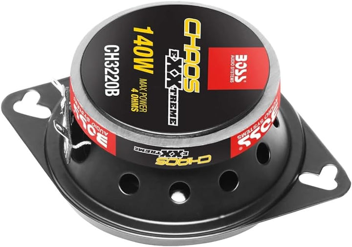 KIT Set FÜR BOSS Audio Systems CH3220B 2 Schwarze 2-Wege-Koaxiallautsprecher 8,9 cm 89 mm 3,5" Durch