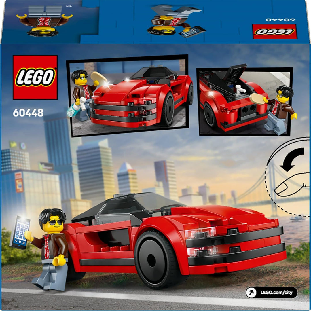 LEGO City Roter Sportwagen - Rennwagen Spielzeug für Jungen und Mädchen ab 5 Jahren - Geschenk zum G